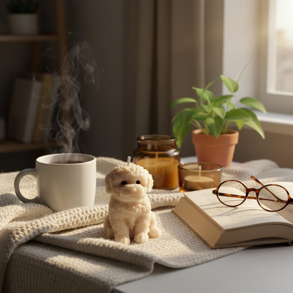 Hand-Sculpted Cockapoo Soy Wax Candle | UK Handmade Dog Lover Gift