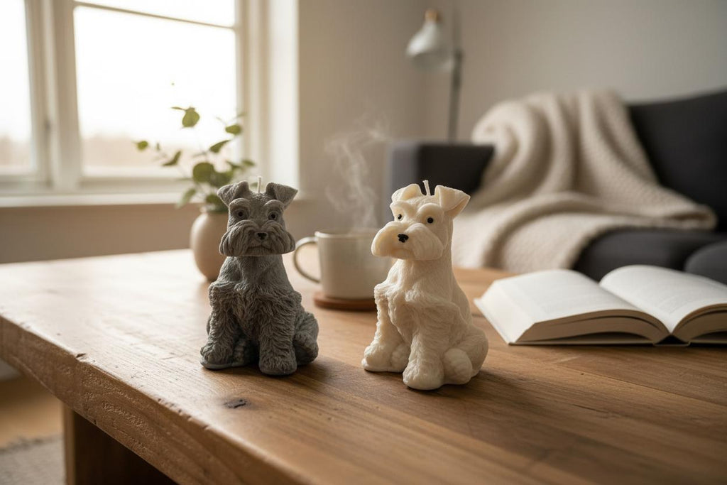 Sculptural Schnauzer Soy Candle | Miniature Dog Lover Gift, UK Made