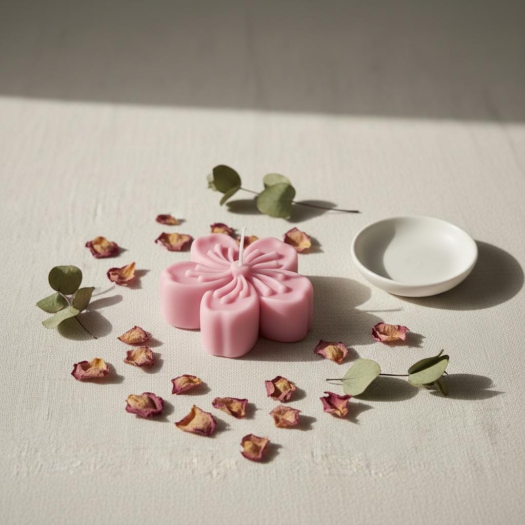 Flower Candle Gift | Floral Candle Gift | Flower Shaped Candle | Sakura Candle Gift | Mothers Day Candle | Blossom Candle Gift | Floral Gift