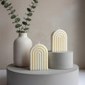 Arch Pillar Candle | Handmade Minimalist Home Decor | Sculptural Soy Candle Gift