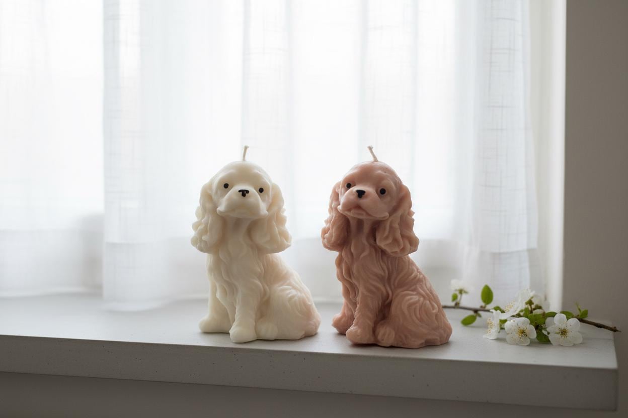 Cocker Spaniel Candle | Handmade Spaniel Gift | Sculptural Soy Candle | Cocker Spaniel Mum Gift
