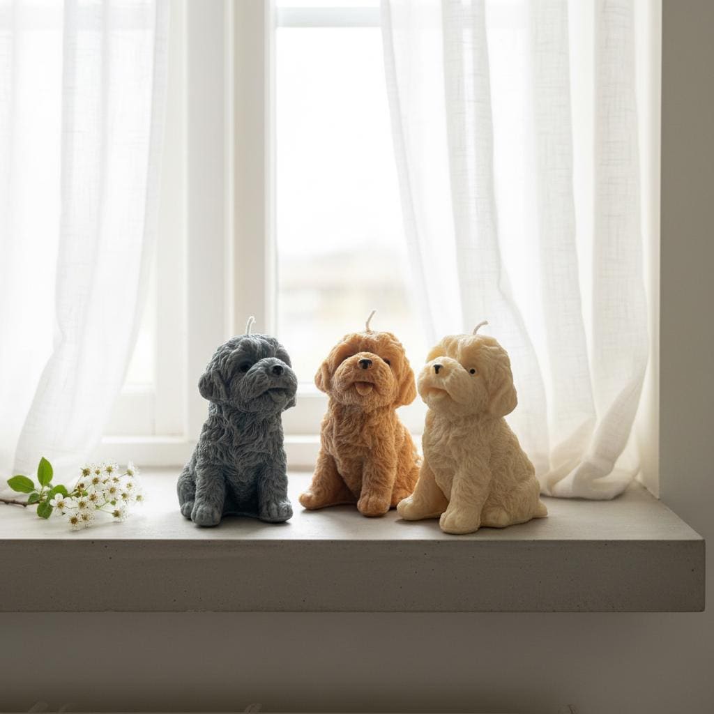 Cockapoo Candle | Cavapoo Goldendoodle Gift | Handmade Doodle Dog Soy Candle | Cockapoo Gift
