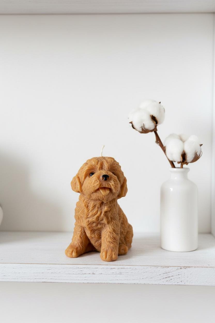 Cockapoo Candle | Cavapoo Goldendoodle Gift | Handmade Doodle Dog Soy Candle | Cockapoo Gift