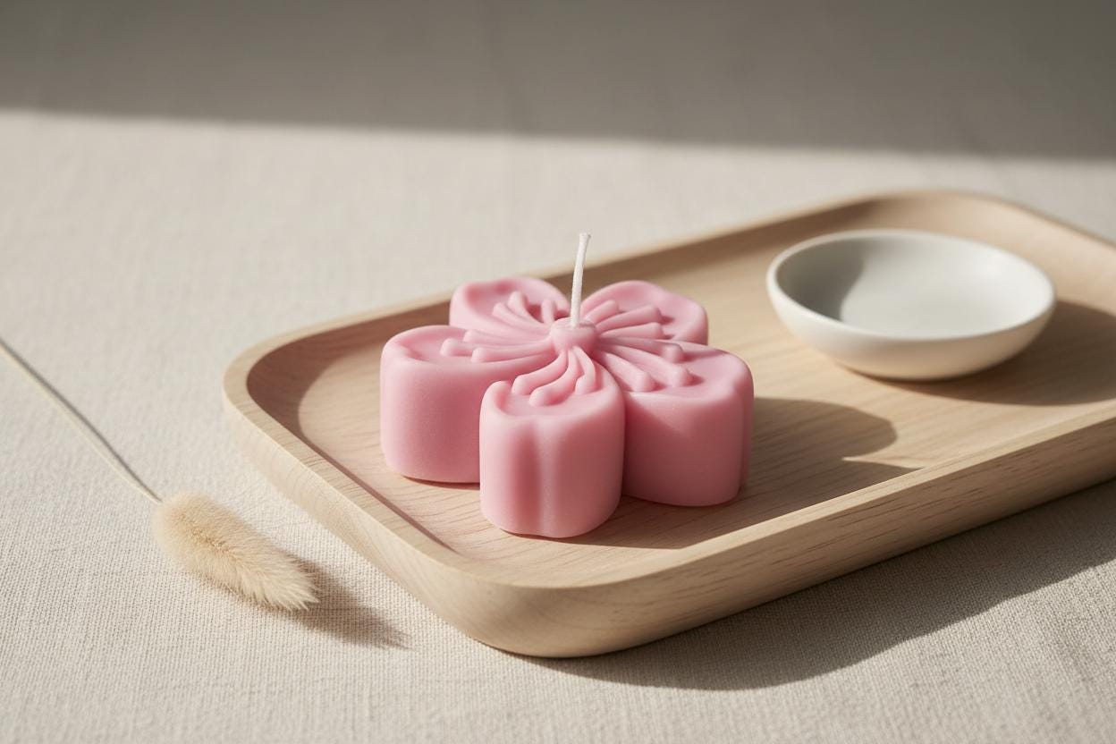 Flower Candle Gift | Floral Candle Gift | Flower Shaped Candle | Sakura Candle Gift | Mothers Day Candle | Blossom Candle Gift | Floral Gift