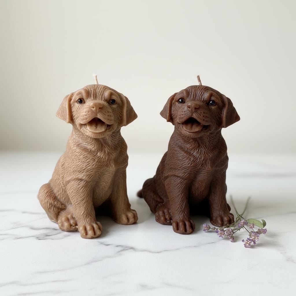 Labrador Candle | Handmade Lab Gift | Sculptural Soy Candle | Labrador Mum Retriever Gift