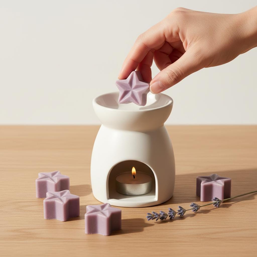 Lavender Soy Wax Melts | Highly Scented Vegan Wax Melts | Hand Poured Lilac Wax Melt Pack | Home Fragrance Gift UK | Pack of 5