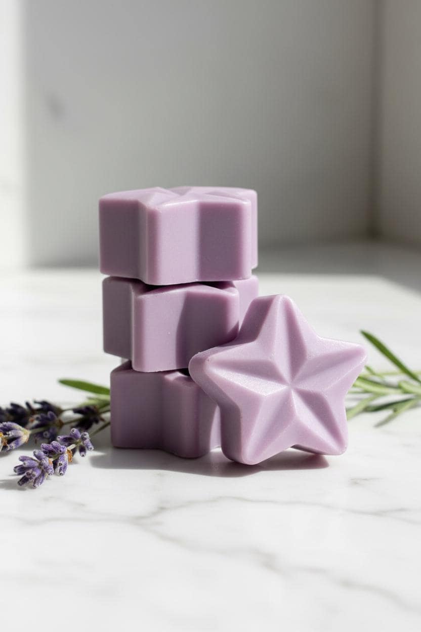 Lavender Soy Wax Melts | Highly Scented Vegan Wax Melts | Hand Poured Lilac Wax Melt Pack | Home Fragrance Gift UK | Pack of 5