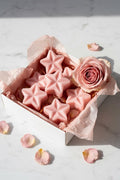 Rose Soy Wax Melts | Highly Scented Floral Vegan Wax Melts | Blush Pink Star Wax Melt Pack | Valentines Mothers Day Gift UK | Pack of 5