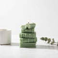 Stacked Books Candle | Handmade Soy Wax Book Candle | Book Lover Gift UK | Dark Academia | Bookish Gift