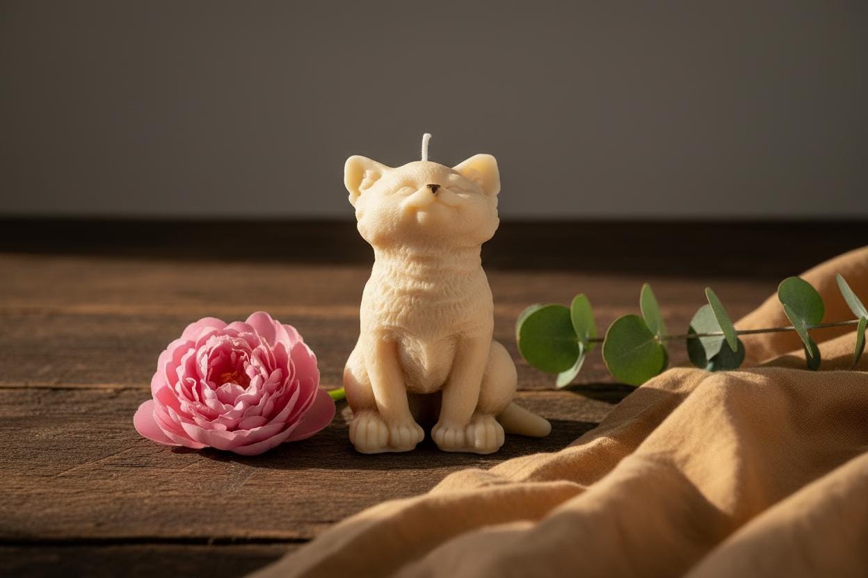 Cat Candle Gift | Cat Lover Gift | Cat Shaped Soy Candle | Cat Mum Gift | Black Cat Candle | Crazy Cat Lady Gift | Cat Owner Gift