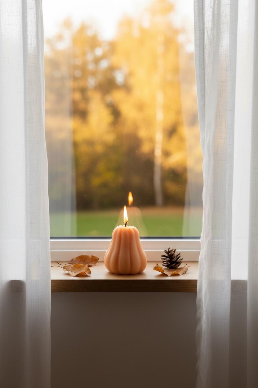 Pumpkin Candle | Handmade Soy Wax Candle | Autumn Decor | Halloween Pumpkin Gift | Vegan UK Made